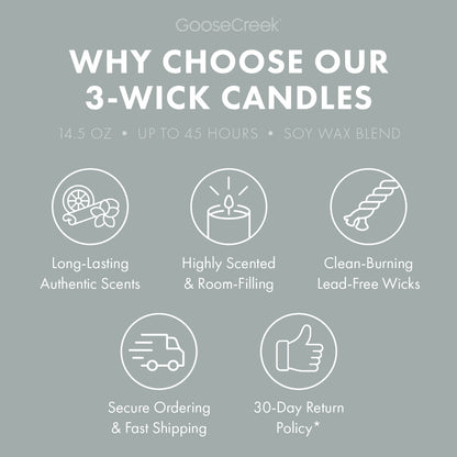 Cool Rain Drops Odor Eliminating 3-Wick Candle