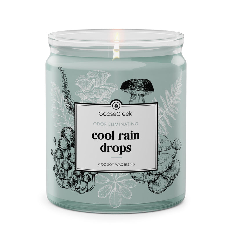 Cool Rain Drops Odor Eliminating 7oz Single Wick Candle O7NG