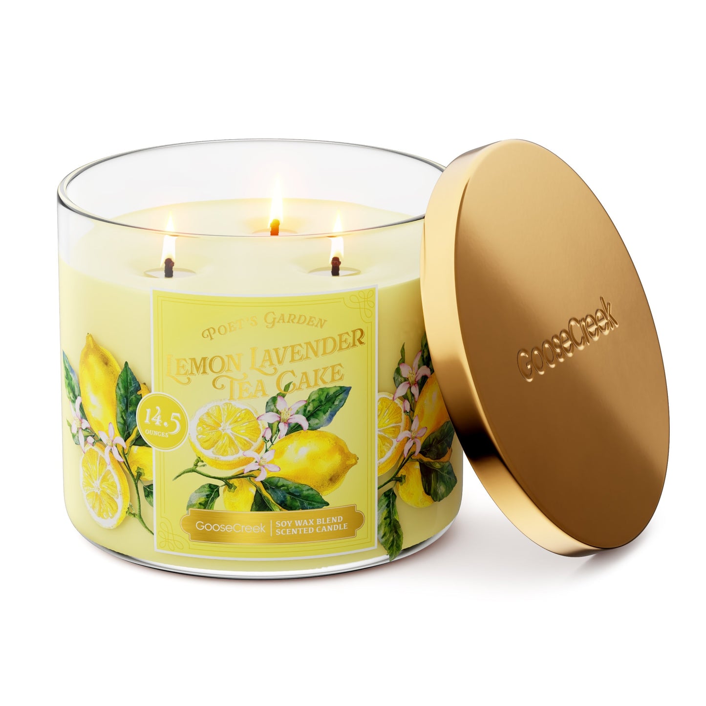 Lemon Lavender Tea Cake 3-Wick Candle